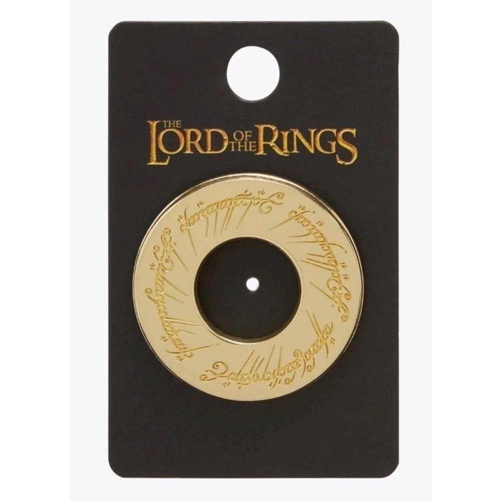NEW The Lord Of The Rings‎ One Ring Gold Spinner Pin Metal Enamel